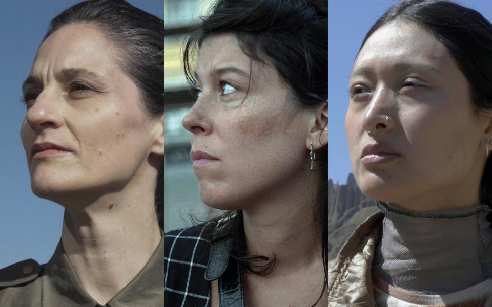 @ Costa Compagnie Porträt-Triptychon von Stéphanie Morin, Karin Enzler und Maque Pereyra