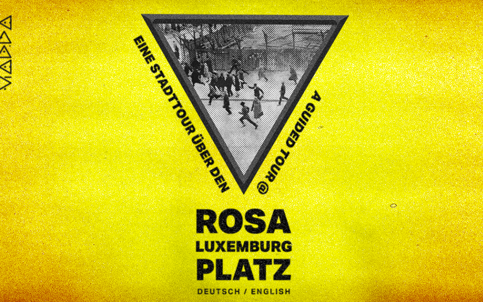 © ∇-Tour / OfW Foto mit Personen, die über den Rosa-Luxemburg-Platz laufen
